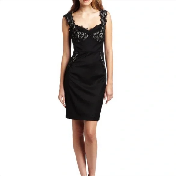 ted baker dress black lace Ted Baker Dixa Layered Lace Skater Women's Dress Black : 4 (US 10)
